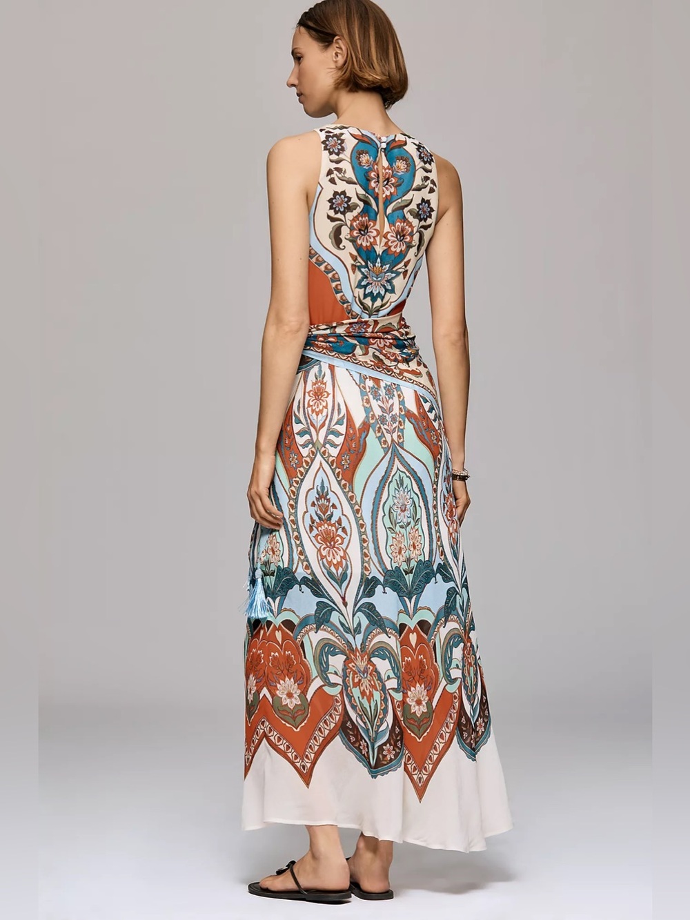 Farm Rio x Anthropologie Fit-and-Flare Maxi Dress Sz M NWT - Picture 2 of 7